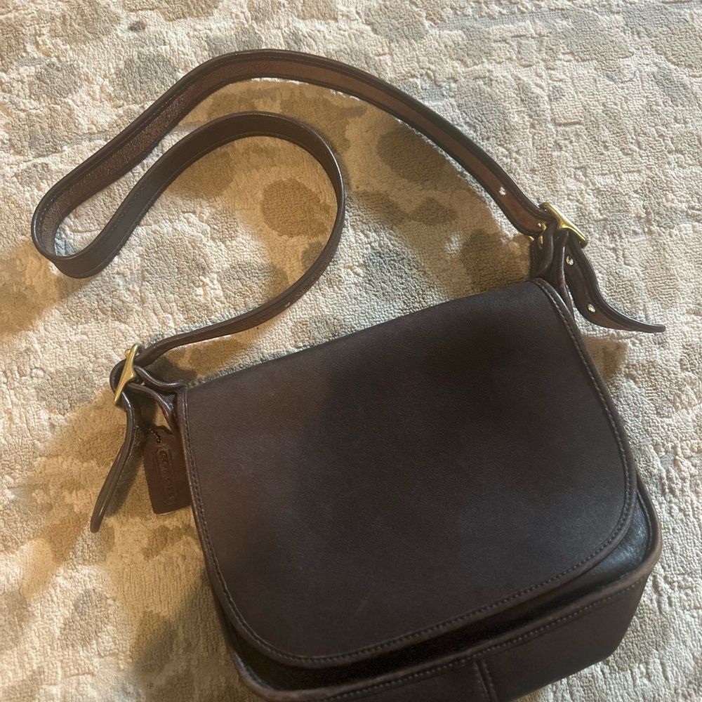 Coach Chocolate Brown Crossbody Bag with Adjustable Strap